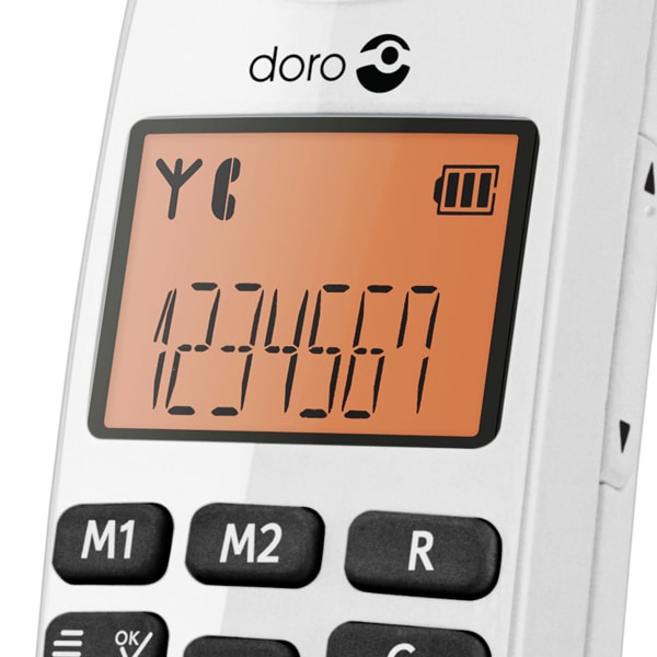 Doro PhoneEasy 100W senior trådløs telefon med store knapper til fastnet